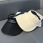 夏　帽子　サンバイザー　UVカット　日焼け防止　紫外線対策　つば広 スポーツ用