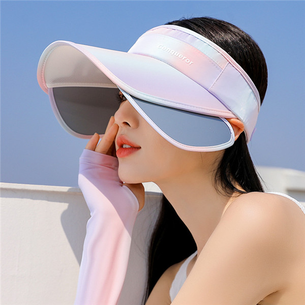 夏新作　帽子　サンバイザー　UVカット　日焼け防止　紫外線対策　つば広 スポーツ用