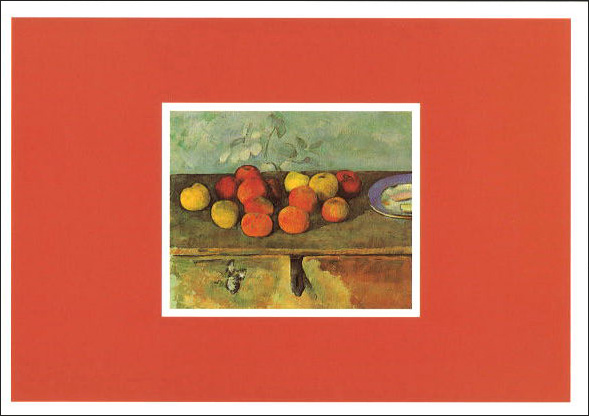 ポストカード アート セザンヌ「リンゴとビスケットの皿」郵便はがき