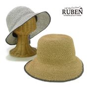 　Ruben細編みペーパーブリムラインハット　レディース帽子