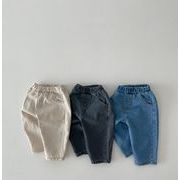 韓国子供服  ベビー服  キッズ  デニム  ロングパンツ  ズボン 73-100cm