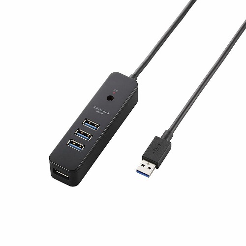 エレコム　USB3.0ハブ(4ポートマグネット付き)　U3H-T410SBK