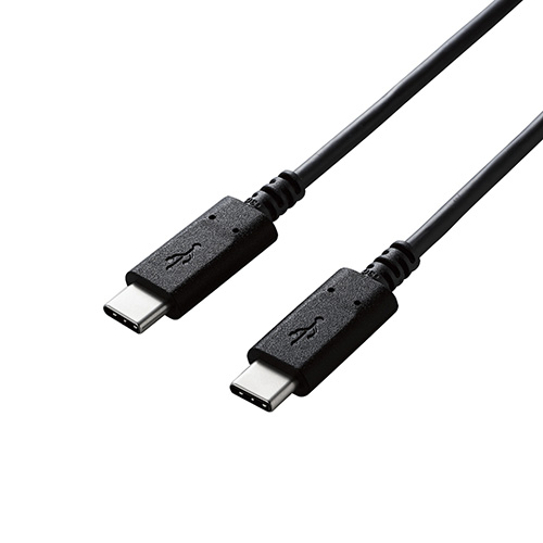 エレコム USB2.0ケーブル/C-Cタイプ/認証品/PD対応/3A出力/1.0m/ブラッ