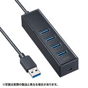 サンワサプライ 磁石付USB3.2Gen1 4ポートハブ USB-3H405BKN