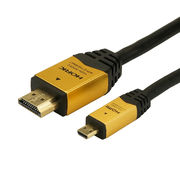 HORIC HDMI MICROケーブル 2m ゴールド HDM20-017MCG