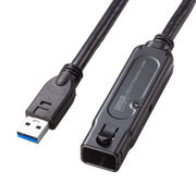 サンワサプライ USB3.2アクティブリピーターケーブル10m(抜け止めロック機構付き)