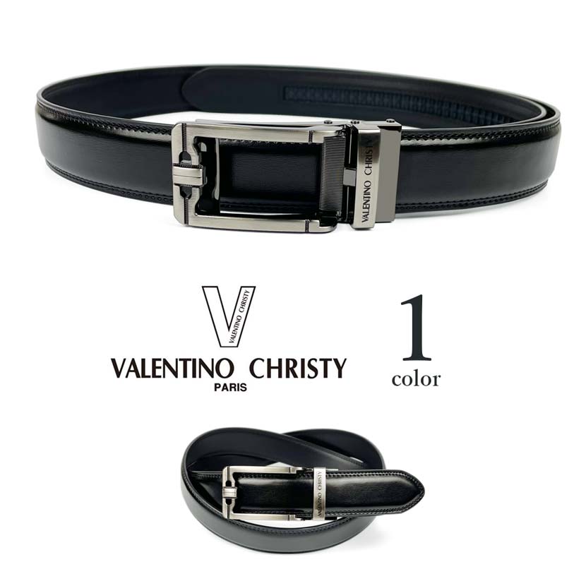 VALENTINO CHRISTY バレンチノクリスティ スマートロック 穴なし リアルレザーベルト