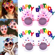 【YAYA】新作　誕生日メガネ　可愛い　眼鏡　メガネ　撮影道具　パーティ用　　多色