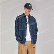 トップス　長袖　シャツ　春秋新作　長袖シャツ　メンズ服　  ファッション