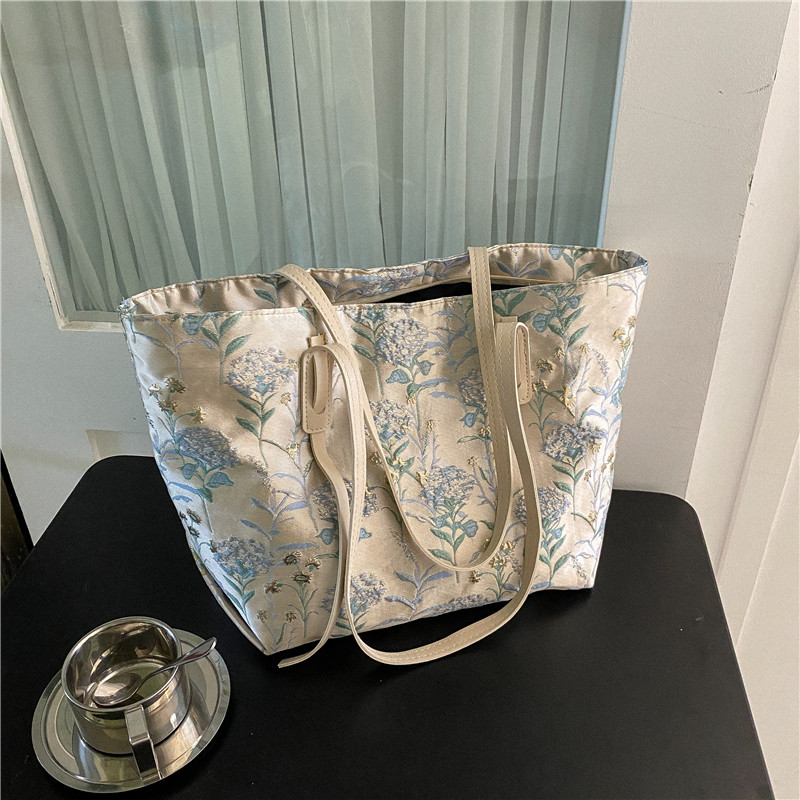 【バッグ】・レディース・気質・高級感・ズック・花柄バッグ・手提げ鞄・トートバッグ