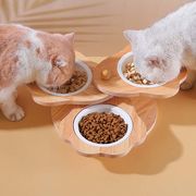 【秋冬新作】 ペット用小皿 丸皿 プレート 猫柄 ネコ柄 食器 犬猫兼用
