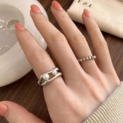 指輪　リング　メタル　アクセサリー　パール　デザイン　不規則　ビンテージ　韓国ファッション