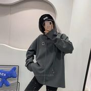 2022秋冬新作  INS   韓国ファッション   カジュアル トップス  カップル服  長袖   刺繍