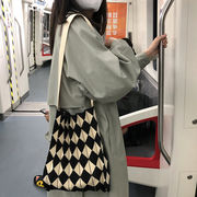秋冬新作 韓国風 バッグ トートバッグ ショルダーバッグ ニットバッグ ニット編みバックレディースバッグ