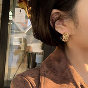 ピアス　アクセサリー　デザイン　レディース　韓国ファッション　925シルバー　気質　メタル