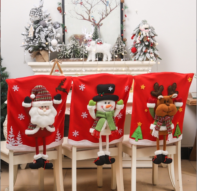クリスマス  椅子カバー  サンタクロース クリスマス ソックス クリスマスツリー 飾り 壁掛け 玄関飾り