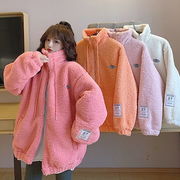 人気ボアアウター秋装のファッション韓版子羊の毛襟を立てる