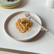 売れ筋カラー追加 洋食皿 フルーツ デザート トレー パスタ皿 かけ墨 陶磁器 マット ステーキ皿
