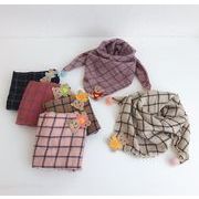 秋冬新作　赤ちゃん・子供用スクエアタオル    韓国風  子供スカーフ 赤ちゃんビブ 暖かい スカーフ