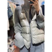 冬に一枚で着好評発売中 韓国ファッション コート 快適である 短いスタイル ファスナー ダウン セーター