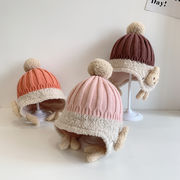 秋冬防寒・子供用毛糸の帽子・6色・キャップ・暖かく・日系帽・ファッション