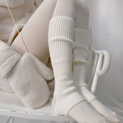 秋冬新作 靴下★ストッキング 厚手  ニットレッグウォーマーはストッキングを積み上げる