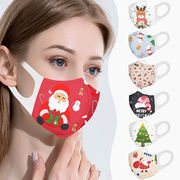 新入荷 クリスマス 不織布マスク 大人サイズ 子供サイズ サンタクロース 使い捨て、 防護マスク3層保護