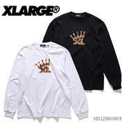 エクストララージ【X-LARGE】XL CROWN L/S TEE ロンT 長袖 メンズ クルーネック ロゴ ヒョウ柄 レオパード