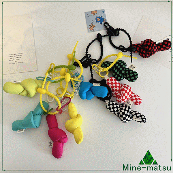 全9色 可愛い マフラー おもちゃ キーホルダー バッグチャーム レディース アクセサリー 韓国