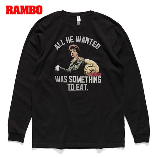 ランボー【RAMBO】L/S TEE BLACK ロンT シルヴェスター・スタローン