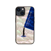ikins 天然貝ケース for iPhone 14 Royal Blue 背面カバー型