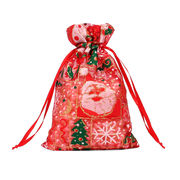 【特価】【バッグ】雑貨・ 小物入れ・クリスマス用ガーゼの袋・巾着袋 ・手提げ袋