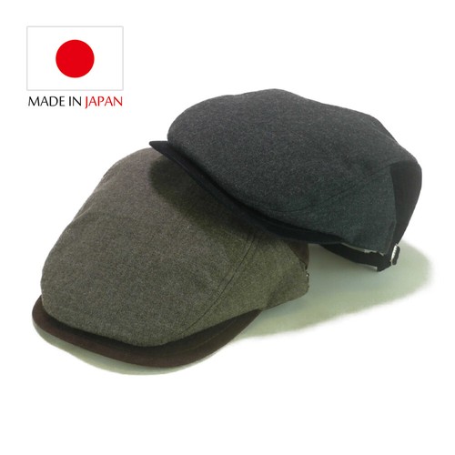 　日本製サイド細コーデュロイウールライクハンチング　ヤング帽子