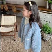 子供服　コート　カーディガン　秋冬新作　韓国風　トップス　シンプル　
