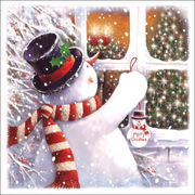 グリーティングカード クリスマス「スノーマンのオーナメント」 メッセージカード