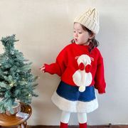 【2022冬新作】韓国風子供服 ベビー服クリスマス衣装★新年服 キッズ 長袖ニットORスカート