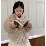 秋冬 韓国子供服 子供服 ベビー服 女の子 カーディガン 裹起毛  コート もこもこ長袖 キッズ