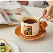 大幅値下 INSスタイル コーヒーカップ 皿 セット 陶磁器カップ  精致 ピクセル画像 マグカップ アート