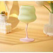 新しいデザイン INSスタイル ステンドグラス レトロ ツイスト ギャザリング 小さい新鮮な ワイングラス