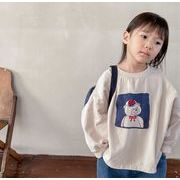 春秋新作    女の子 長袖Tシャツ、 子供服、  ファッションTシャツ ★カジュアルトップス80-130
