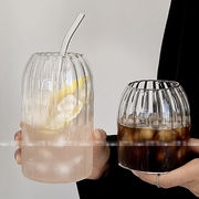 グラス レトロ トレンド ラテ コーヒーカップ ジュースカップ 冷たい飲み物カップ ストロー 高温耐性