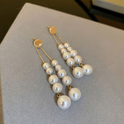気質 耳飾り 大人気 銀針 耳ピン デザインセンス ピアス 真珠 フリンジ