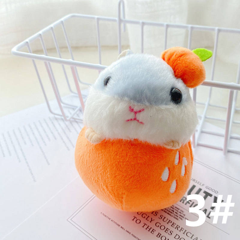 のほほんパーク　ハムスター　オレンジ色のぬいぐるみマスコット　クマ　キーホルダー のほほんパーク ハムスター オレンジ色のぬいぐるみマスコット