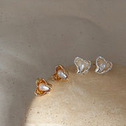 淡水パールピアス　アクセサリー　韓国ファッション　デザイン　シルバー925ポスト