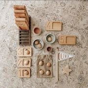 2023 木製  おもちゃ  ごっこ遊び  知育玩具 積み木  キッズ  玩具 子供用品  ディジタルボード