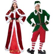 大人のクリスマスツリーコスプレ衣装サンタ男のカップル向け衣装