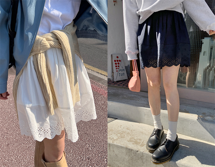 2023春INS★レイジー風   気質     シック　シャツ/ブラウス  レース飾り　スカート