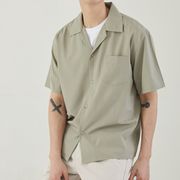 ユニセックス　メンズ　韓国風 シャツ　短袖　カジュアル　大きいサイズ　ストリート系★全３色