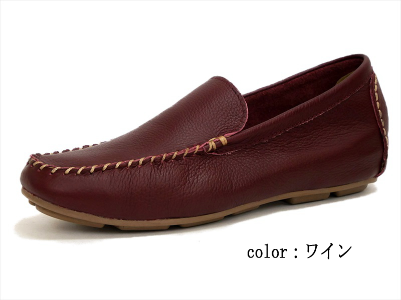 SUICOLE ブラウン モカシン 2025年秋冬/新色追加】モカシン レディース 本革 スリッポン