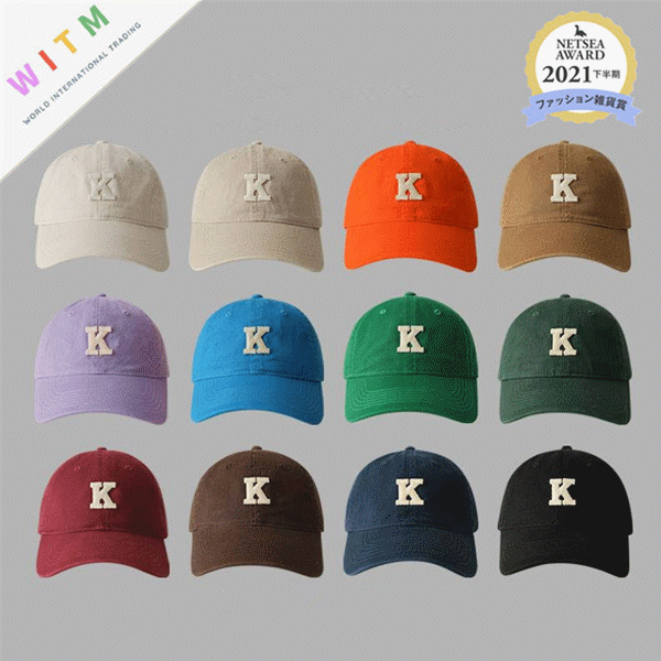 K字 野球帽 キャップ UV対策 ベースボールキャップ 男女兼用 サイズ調節可能